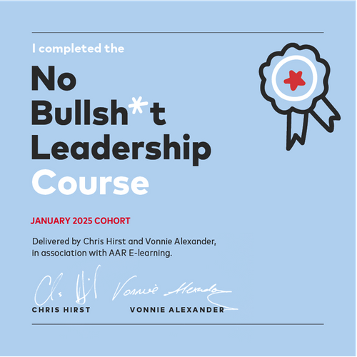 No Bullsh*t Leadership Course January 2025