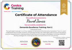 Dementia Excellence: Part 2