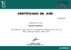 Júri Design de Produto | BDA 2022