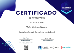 Participante - 1º Summit de Inteligência Artificial do Brasil