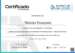 Workshop - Desenvolvendo agentes conversacionais em Google Cloud - Alexandre Alvess