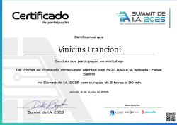 Workshop - Do Prompt ao Protocolo: construindo agentes com MCP, RAG e IA aplicada - Felipe Sabino