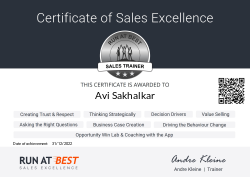 RUN AT BEST Sales Trainer