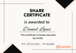 Share Certificate
