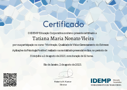 Motivação, Qualidade de Vida e Gerenciamento do Estresse: Aplicações da Psicologia Positiva