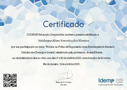 Prática na Folha de Pagamento com Abordagem do Esocial e Cálculos dos Encargos Sociais