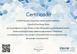 Prática na Folha de Pagamento com Abordagem do Esocial e Cálculos dos Encargos Sociais