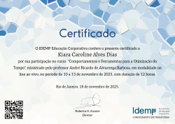 Comportamentos e Ferramentas para a Otimização do Tempo