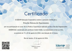 IA na Prática: Capacitação Aplicada ao Dia a Dia das Organizações - ESSENCIAL