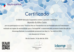 TechnipFMC - Técnicas Para se Transformar em um Multiplicador de Treinamento