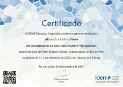Excel Macros e VBA Essencial