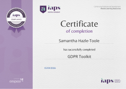GDPR Toolkit