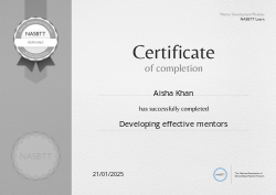 Developing effective mentors