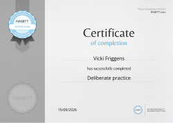 Deliberate practice