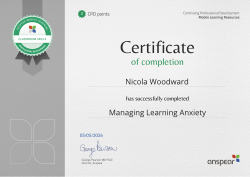 Managing Learning Anxiety