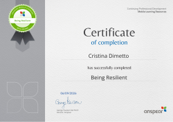 Being Resilient