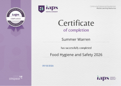 Food Hygiene and Safety 2026