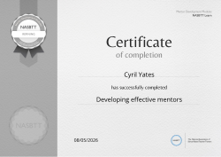 Developing effective mentors
