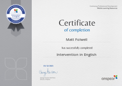 Intervention in English