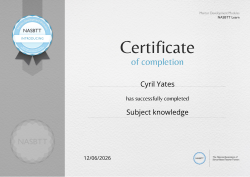 Subject knowledge