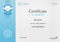 Learning Needs
