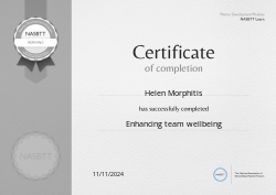 Enhancing team wellbeing