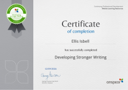 Developing Stronger Writing