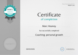 Coaching: personal growth
