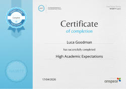 High Academic Expectations