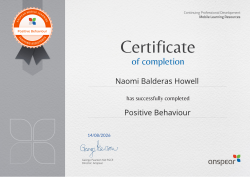 Positive Behaviour