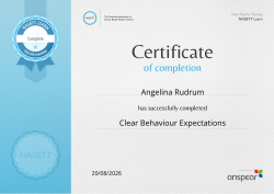 Clear Behaviour Expectations