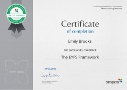 The EYFS Framework
