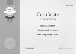 Coaching as appraisal