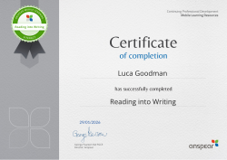 Reading into Writing
