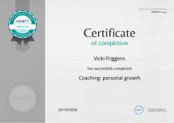 Coaching: personal growth