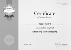 Enhancing team wellbeing
