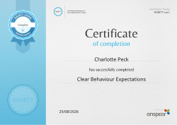 Clear Behaviour Expectations