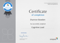 Cognitive Load