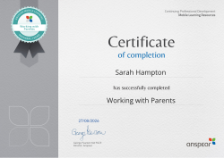 Working with Parents