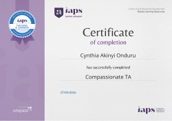 Compassionate TA