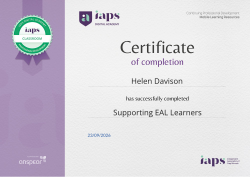 Supporting EAL Learners