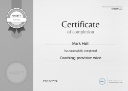 Coaching: provision wide