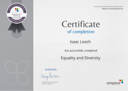 Equality and Diversity