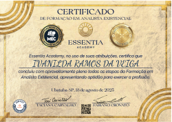 Certificação em Analista Existencial pela Essentia Academy