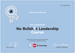 No Bullsh*t Leadership Founding Cohort June 23