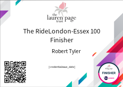 Ride London Essex 100 Finisher