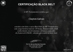 CERTIFICAÇÃO BLACK BELT