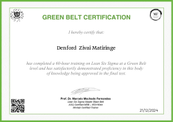 GREEN BELT CERTIFICATION