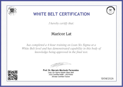 WHITE BELT CERTIFICATION