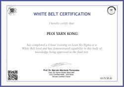 WHITE BELT CERTIFICATION